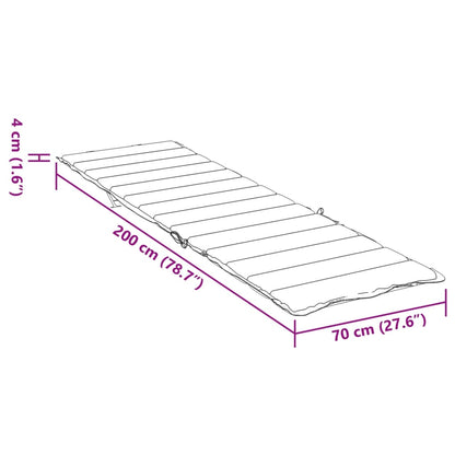 vidaXL Matelas de transat bleu marine tissu Oxford