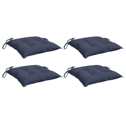 vidaXL Stuhlkissen 4 Stk. Marineblau 40x40x7 cm Oxford-Gewebe