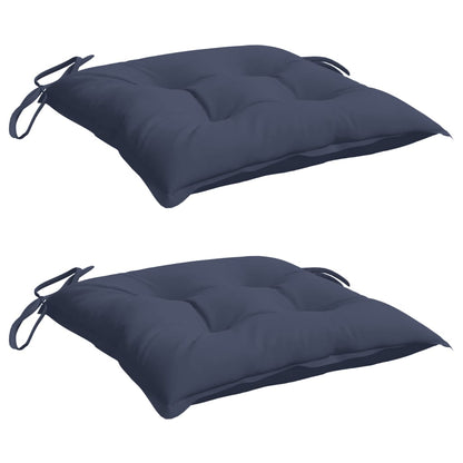 vidaXL Coussins de chaise 2 pcs Bleu marine 50x50x7 cm Tissu Oxford