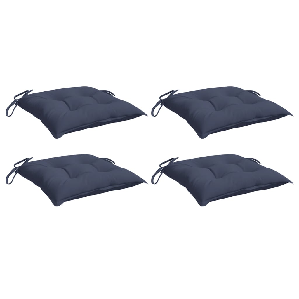 vidaXL Stuhlkissen 4 Stk. Marineblau 50x50x7 cm Oxford-Gewebe