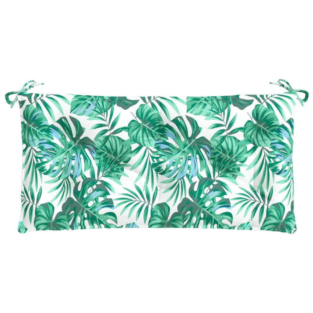 vidaXL Coussin de banc de jardin motif feuilles 100x50x7 cm Tissu Oxford