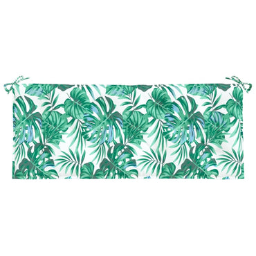vidaXL Coussin de banc de jardin motif feuilles 120x50x7 cm Tissu Oxford