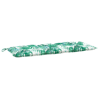 vidaXL Coussin de banc de jardin motif feuilles 120x50x7 cm Tissu Oxford