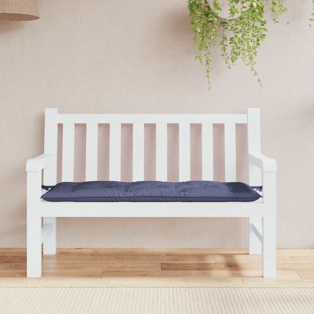vidaXL Coussin de banc de jardin bleu marine 120x50x7 cm Tissu Oxford