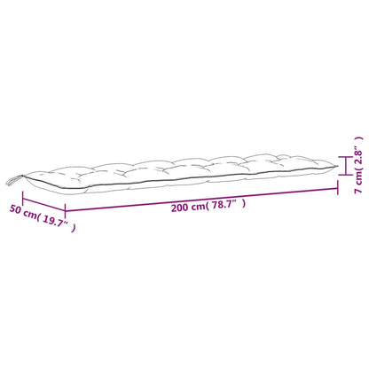 vidaXL Gartenbank-Auflage Marineblau 200x50x7 cm Oxford-Gewebe