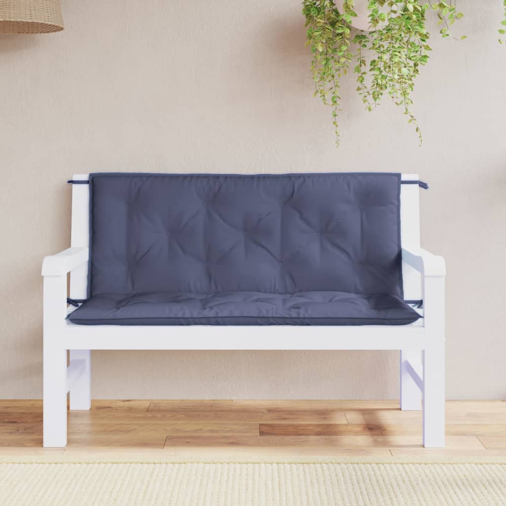 vidaXL Gartenbank-Auflagen 2 Stk. Marineblau 120x50x7 cm Oxford-Gewebe