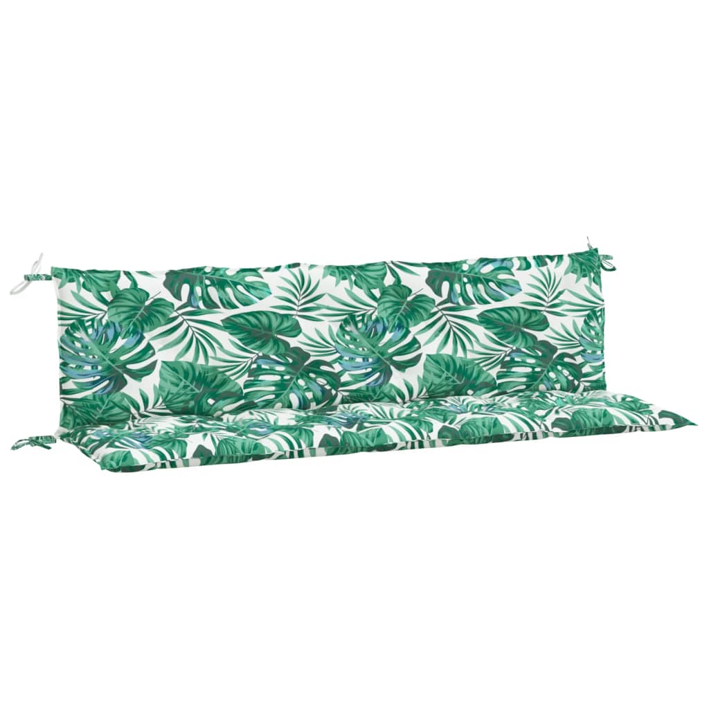 vidaXL Gartenbank-Auflagen 2 Stk. Blattmuster 180x50x7cm Oxford-Gewebe