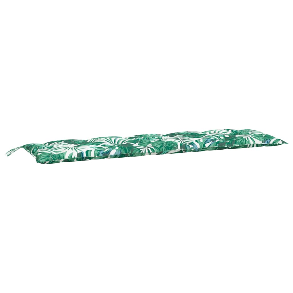 vidaXL Gartenbank-Auflagen 2 Stk. Blattmuster 180x50x7cm Oxford-Gewebe