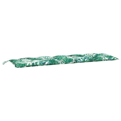 vidaXL Gartenbank-Auflagen 2 Stk. Blattmuster 180x50x7cm Oxford-Gewebe