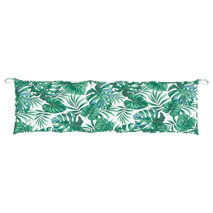 vidaXL Gartenbank-Auflagen 2 Stk. Blattmuster 180x50x7cm Oxford-Gewebe