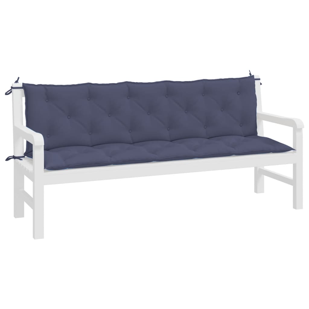 vidaXL Gartenbank-Auflagen 2 Stk. Marineblau 180x50x7 cm Oxford-Gewebe