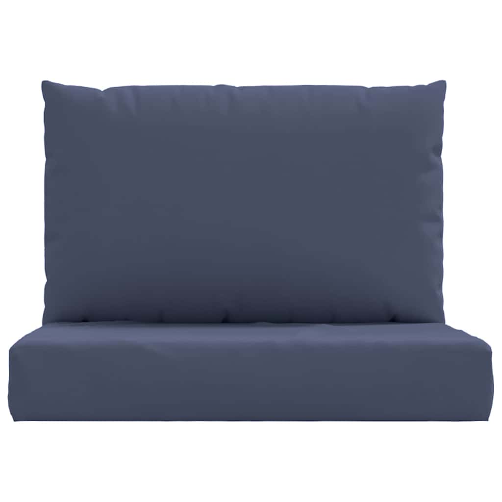 vidaXL Coussins de palette 2 pcs Bleu marine Tissu