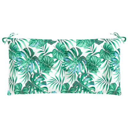 vidaXL Gartenbank-Auflage Blattmuster 110x50x7 cm Oxford-Gewebe