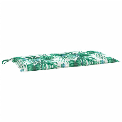 vidaXL Gartenbank-Auflage Blattmuster 110x50x7 cm Oxford-Gewebe