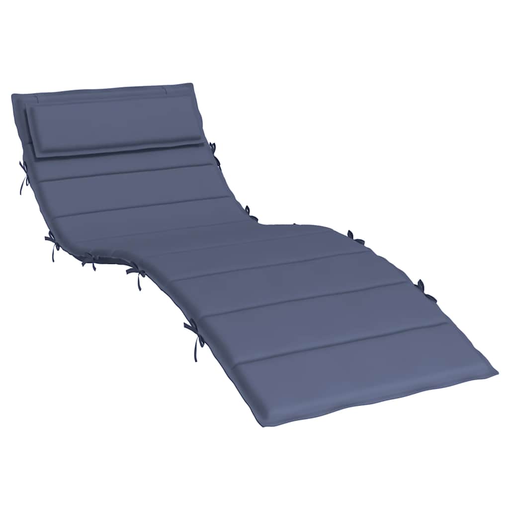 vidaXL Coussin pour chaise longue bleu marine 180x60x4 cm Tissu Oxford