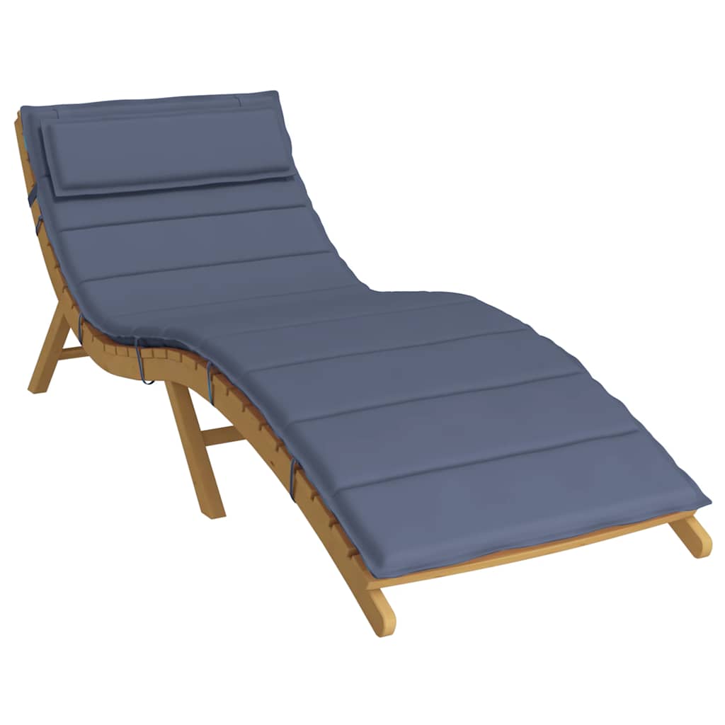 vidaXL Coussin pour chaise longue bleu marine 180x60x4 cm Tissu Oxford