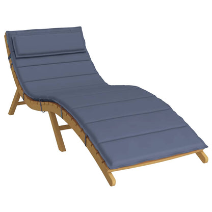 vidaXL Coussin pour chaise longue bleu marine 180x60x4 cm Tissu Oxford