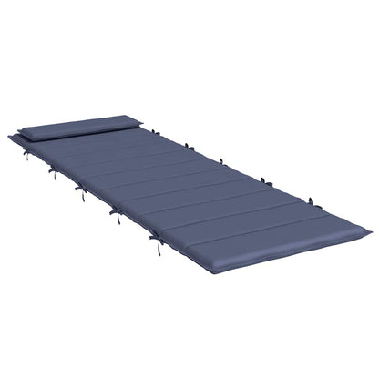 vidaXL Coussin pour chaise longue bleu marine 180x60x4 cm Tissu Oxford