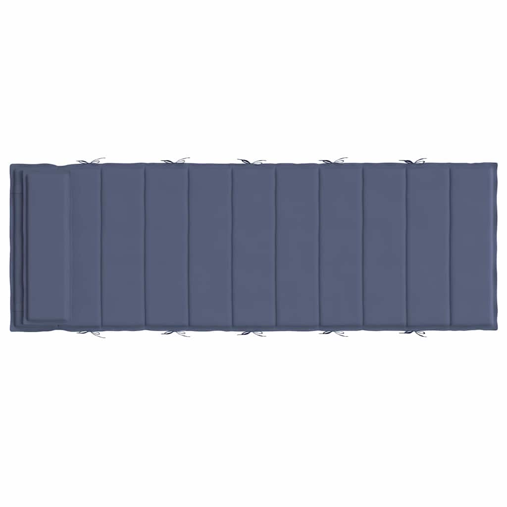 vidaXL Coussin pour chaise longue bleu marine 180x60x4 cm Tissu Oxford