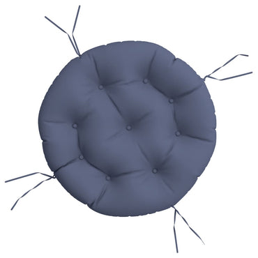 vidaXL Coussin rond Bleu marine Ø 60x11 cm Tissu Oxford
