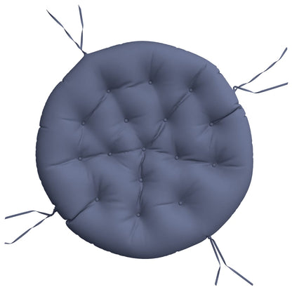 vidaXL Coussin rond bleu marine Ø 100x11 cm Tissu Oxford