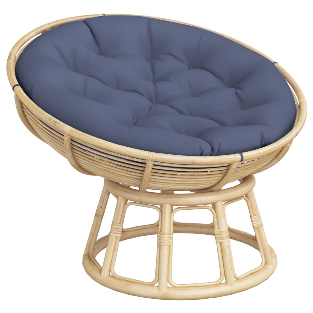 vidaXL Coussin rond bleu marine Ø 100x11 cm Tissu Oxford