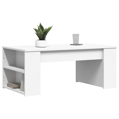vidaXL Table basse blanche 102x55x42 cm Aggloméré