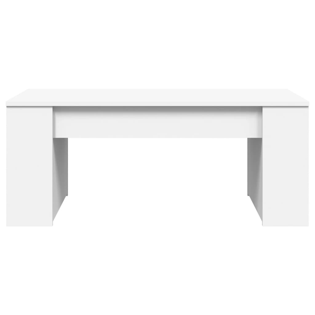 vidaXL Table basse blanche 102x55x42 cm Aggloméré