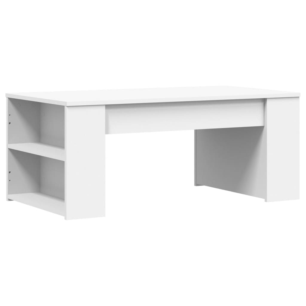 vidaXL Table basse blanche 102x55x42 cm Aggloméré