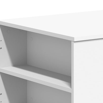 vidaXL Table basse blanche 102x55x42 cm Aggloméré