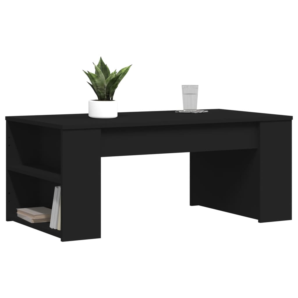 vidaXL Table basse noir 102x55x42 cm Bois d'ingénierie