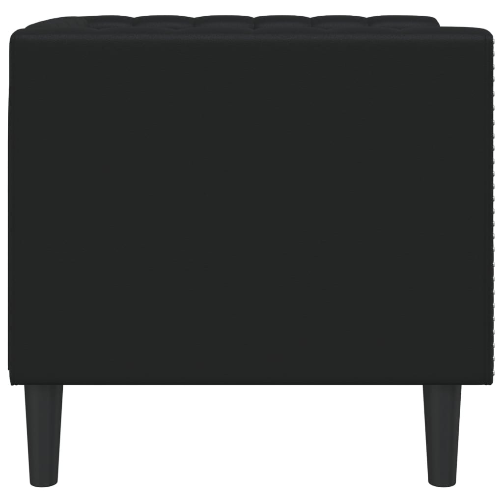 vidaXL Chesterfield-Sessel Schwarz Kunstleder