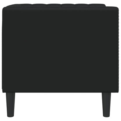 vidaXL Chesterfield-Sessel Schwarz Kunstleder