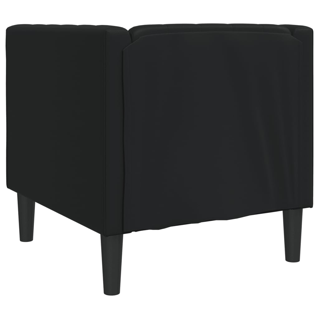 vidaXL Chesterfield-Sessel Schwarz Kunstleder