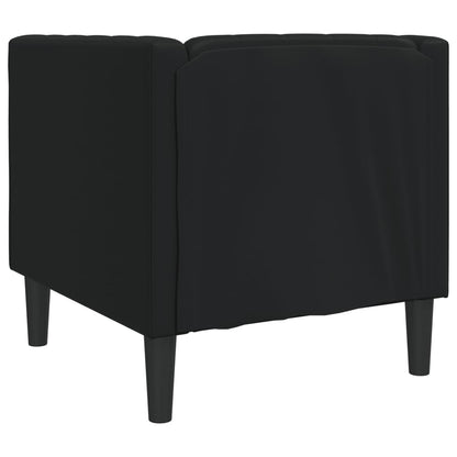 vidaXL Chesterfield-Sessel Schwarz Kunstleder