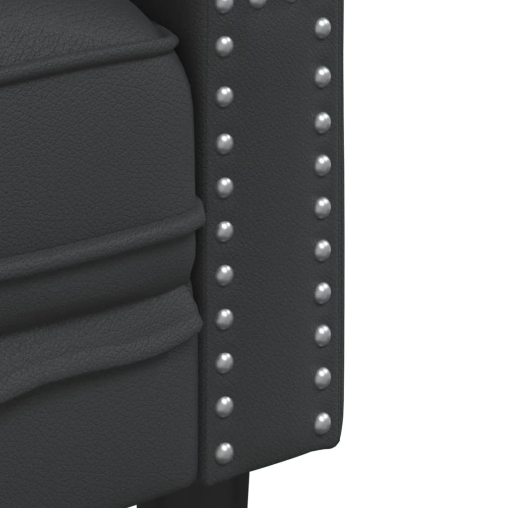 vidaXL Chesterfield-Sessel Schwarz Kunstleder