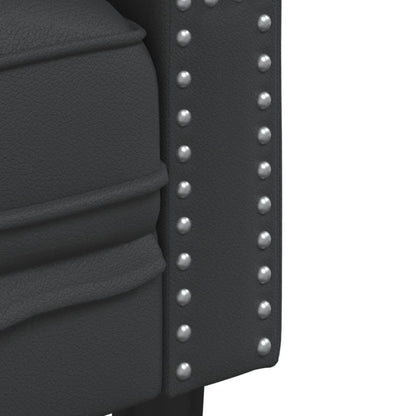 vidaXL Chesterfield-Sessel Schwarz Kunstleder