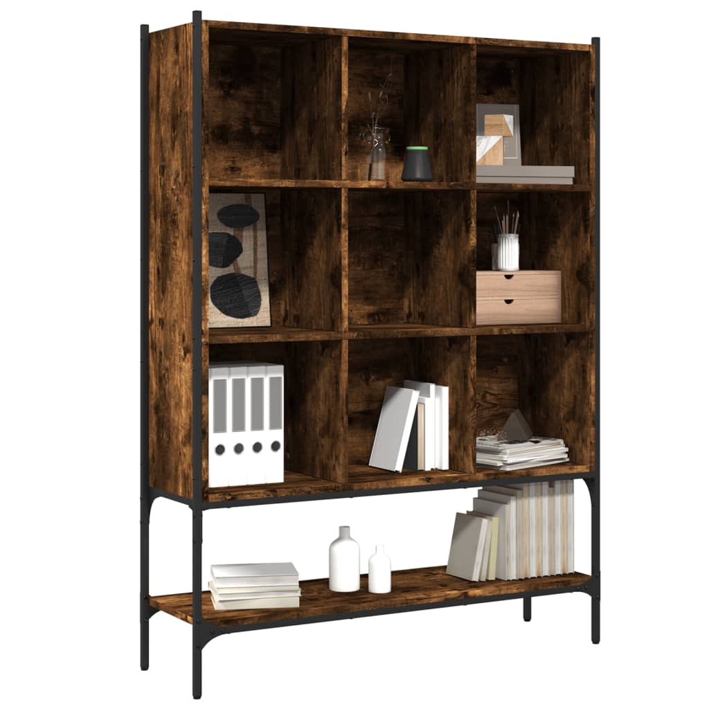 vidaXL Bücherregal Räuchereiche 102x30x141,5 cm Holzwerkstoff