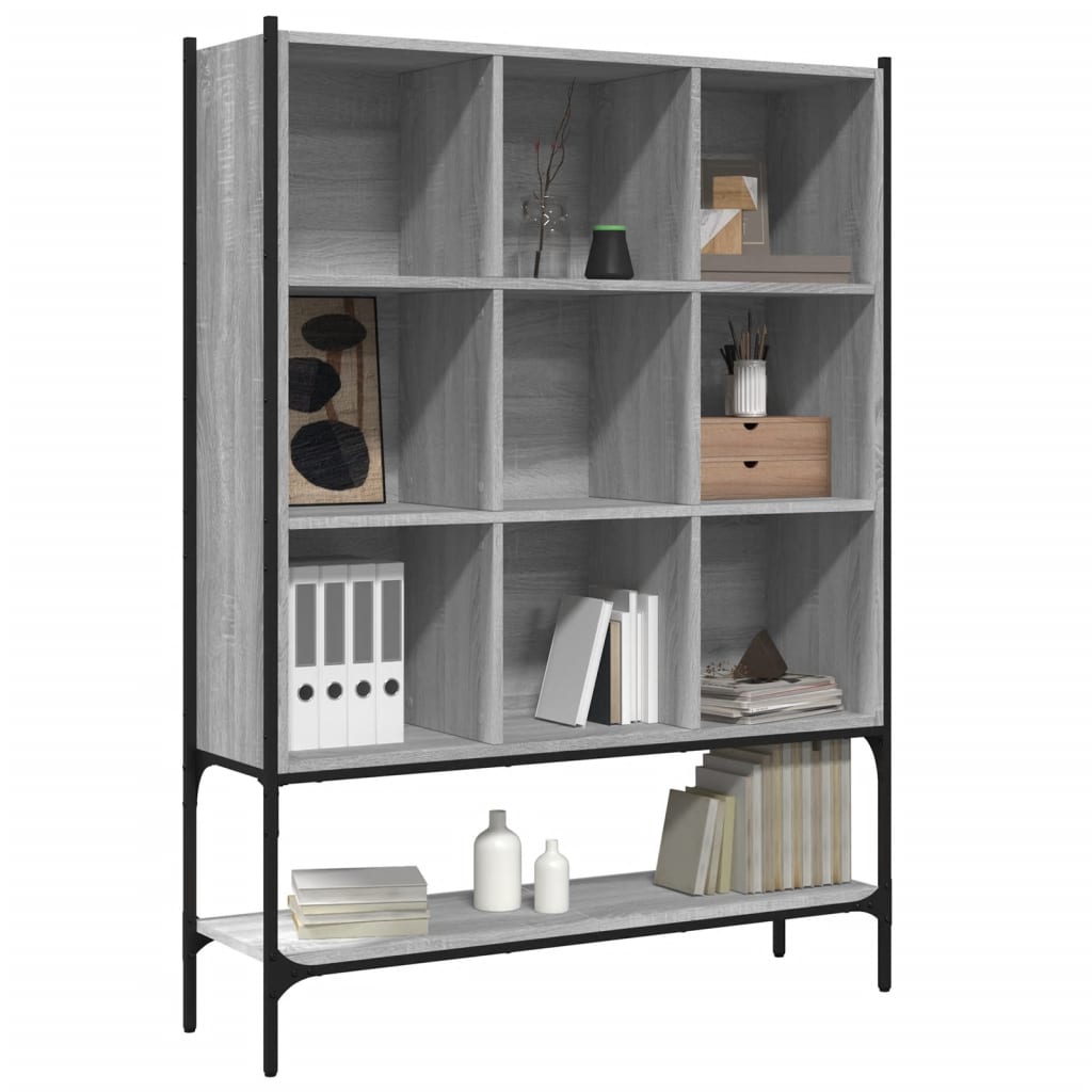 vidaXL Bücherregal Grau Sonoma 102x30x141,5 cm Holzwerkstoff