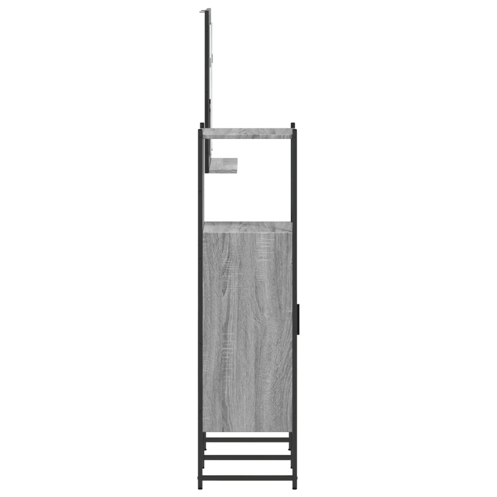 vidaXL Ensemble de meubles de salle de bain 3 pcs Gris Aggloméré Sonoma