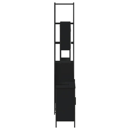 vidaXL Ensemble de meubles de salle de bain 3 pcs Noir Bois d'ingénierie
