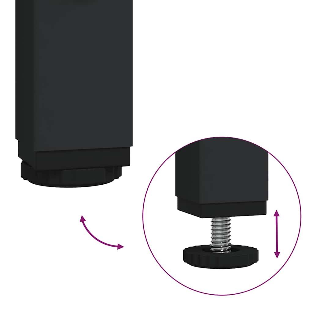 vidaXL Ensemble de meubles de salle de bain 3 pcs Noir Bois d'ingénierie
