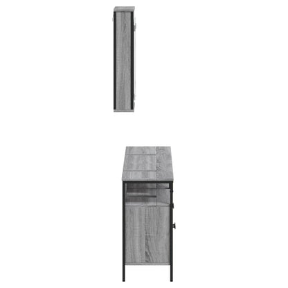 vidaXL Ensemble de meubles de salle de bain 3 pcs Gris Aggloméré Sonoma