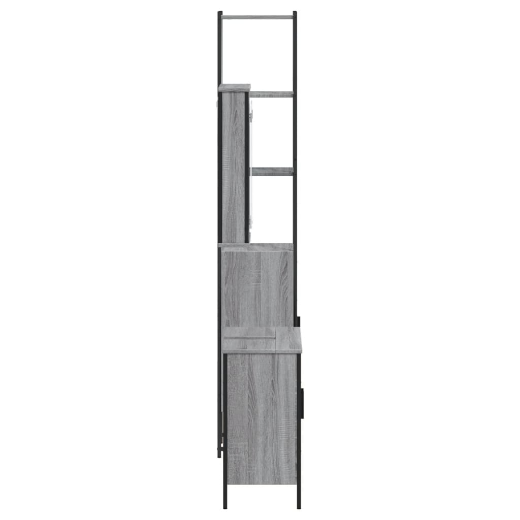 vidaXL Ensemble de meubles de salle de bain 3 pcs Gris Aggloméré Sonoma