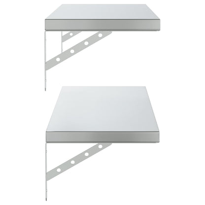 vidaXL Wandregale 2 Stk. 100x30 cm Silbern Edelstahl