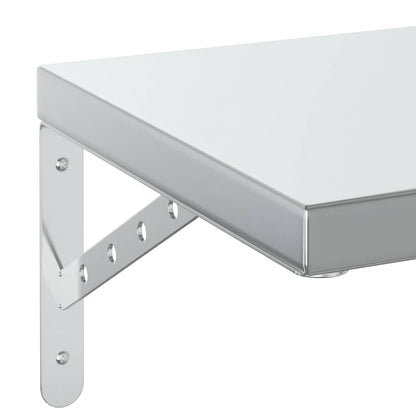 vidaXL Wandregale 2 Stk. 100x30 cm Silbern Edelstahl