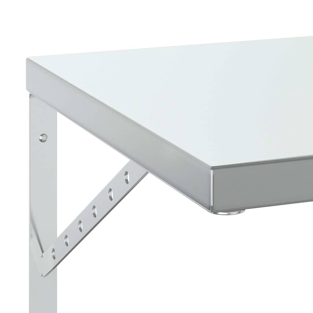 vidaXL Wandregale 2 Stk. 75x40 cm Silbern Edelstahl