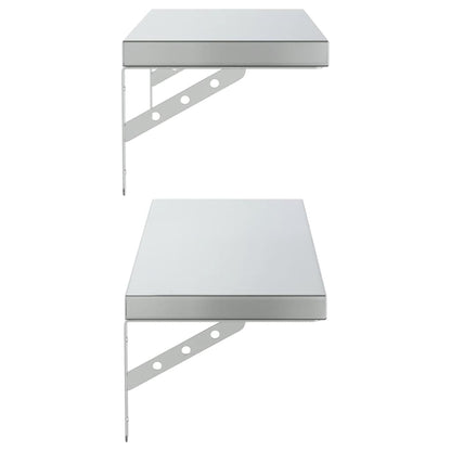vidaXL Wandregale 2 Stk. 75x23,5 cm Silbern Edelstahl