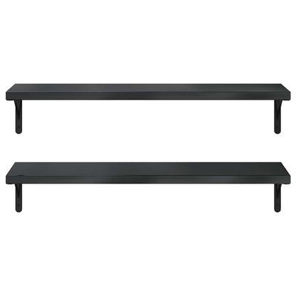 vidaXL Wandregale 2 Stk. 100x30 cm Schwarz Edelstahl