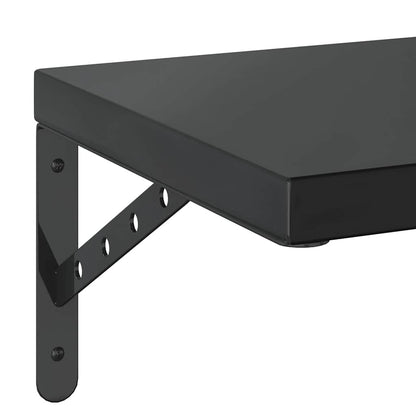 vidaXL Wandregale 2 Stk. 75x30 cm Schwarz Edelstahl